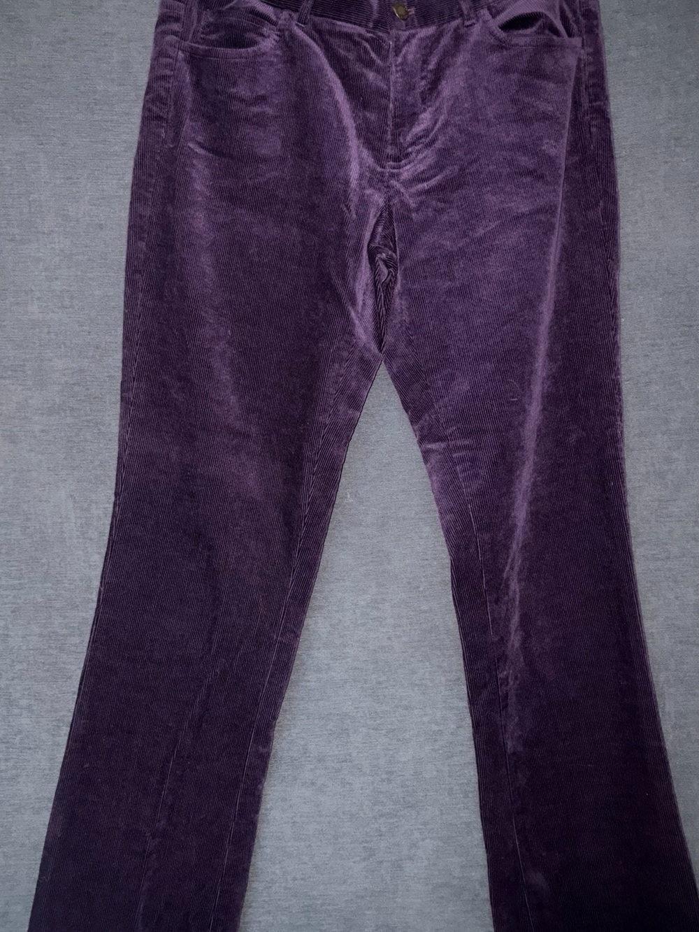Ralph Lauren Black Label Deep Purple Corduroy Straight Leg Pants